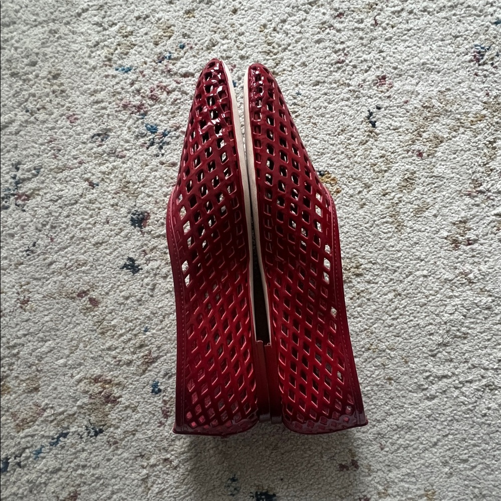 Reformation Paulina Ballet Flat Red - Size 9 - Picture 5 of 7